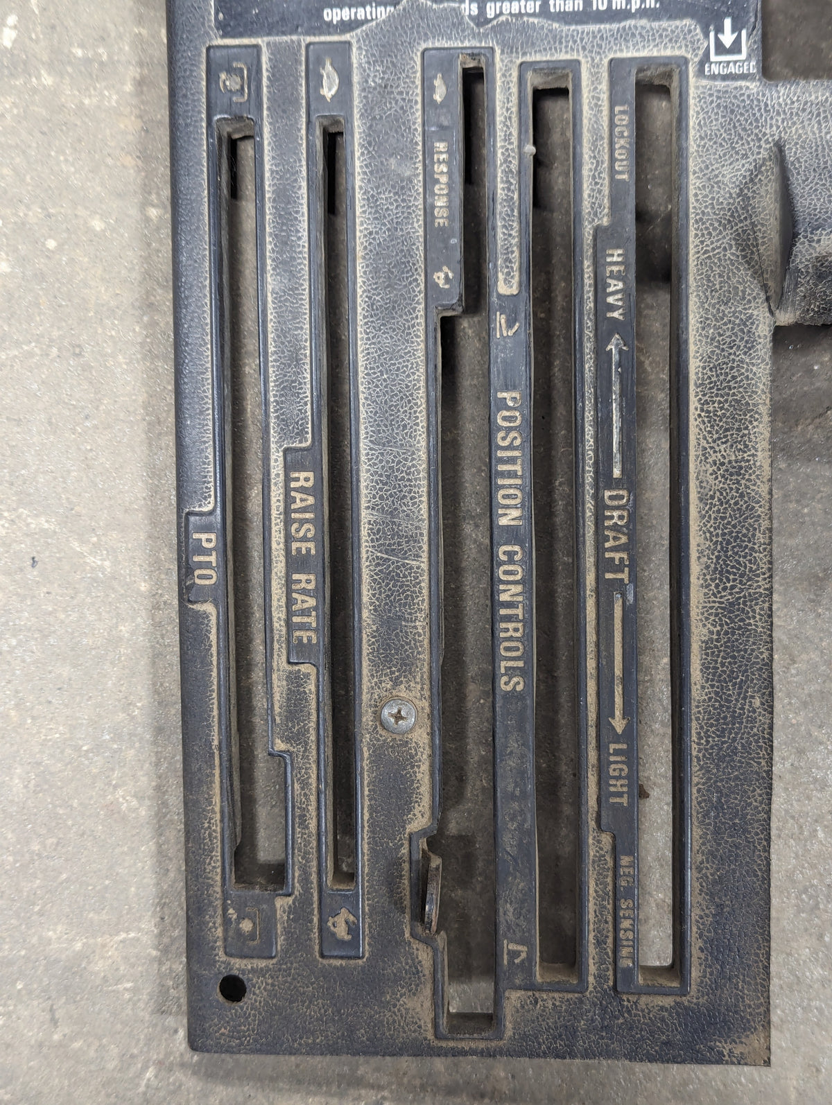 Hydraulic Lever Cover IH International 1264629C3 USED