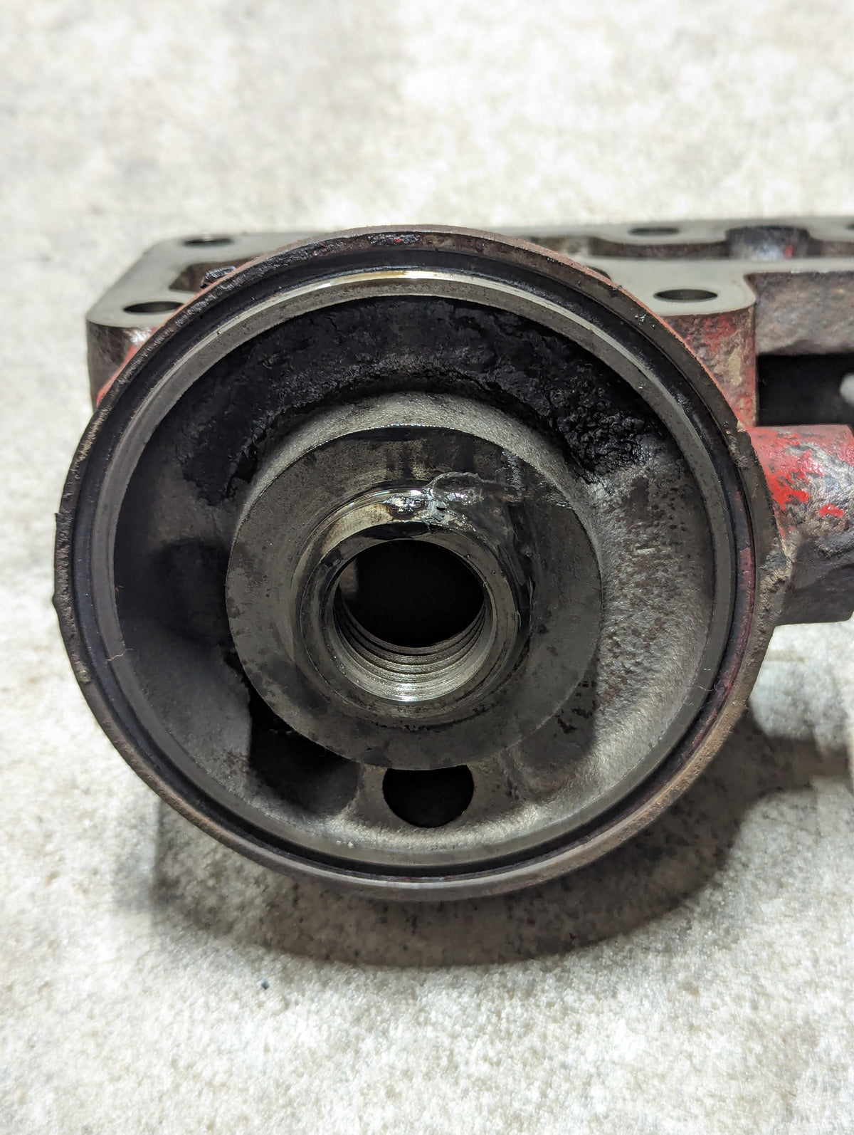 Oil Filter Base IH International 371237R11 USED