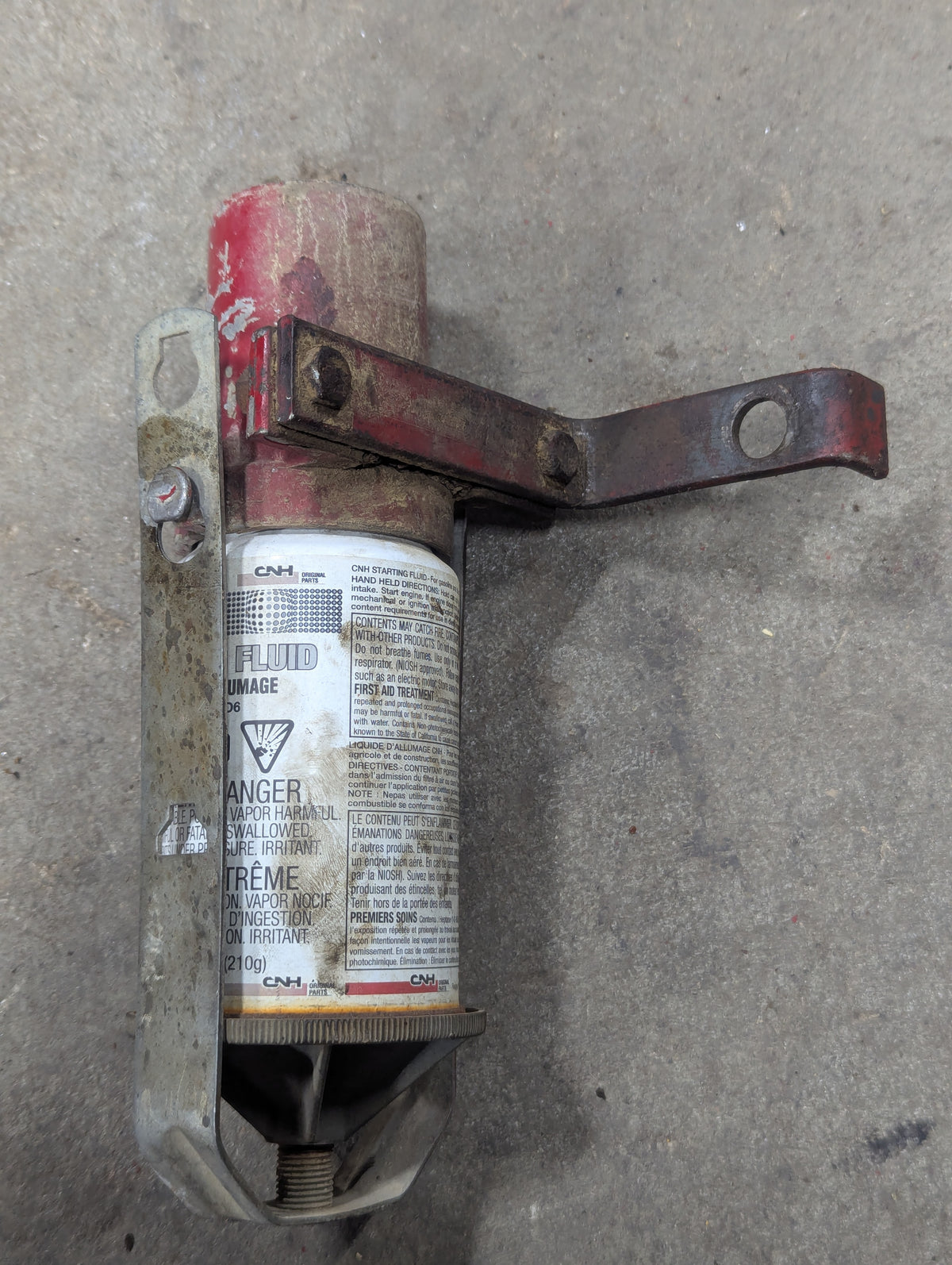 Ether Solenoid & Bracket IH International 395072R1 393719R91 USED