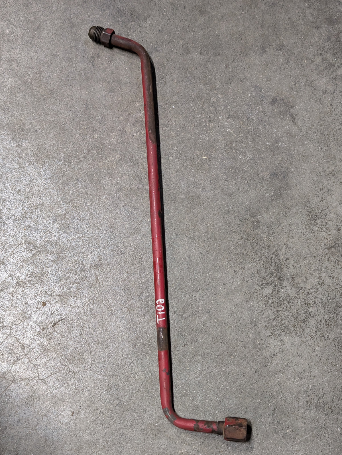 Lower Left Power Steering Tube IH International 65374C1 USED