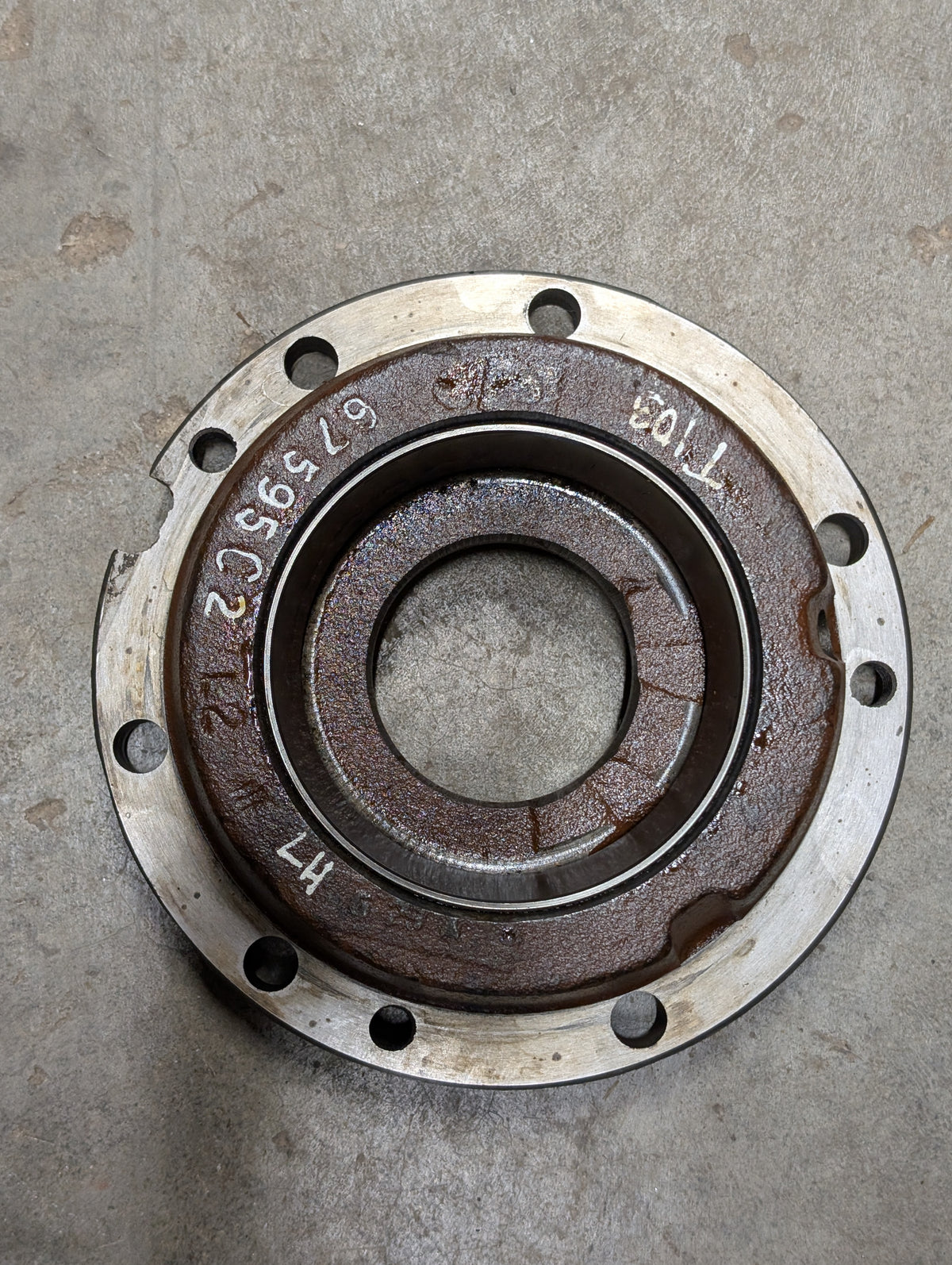 Left Differential Bearing Retainer IH International 67595C2 USED