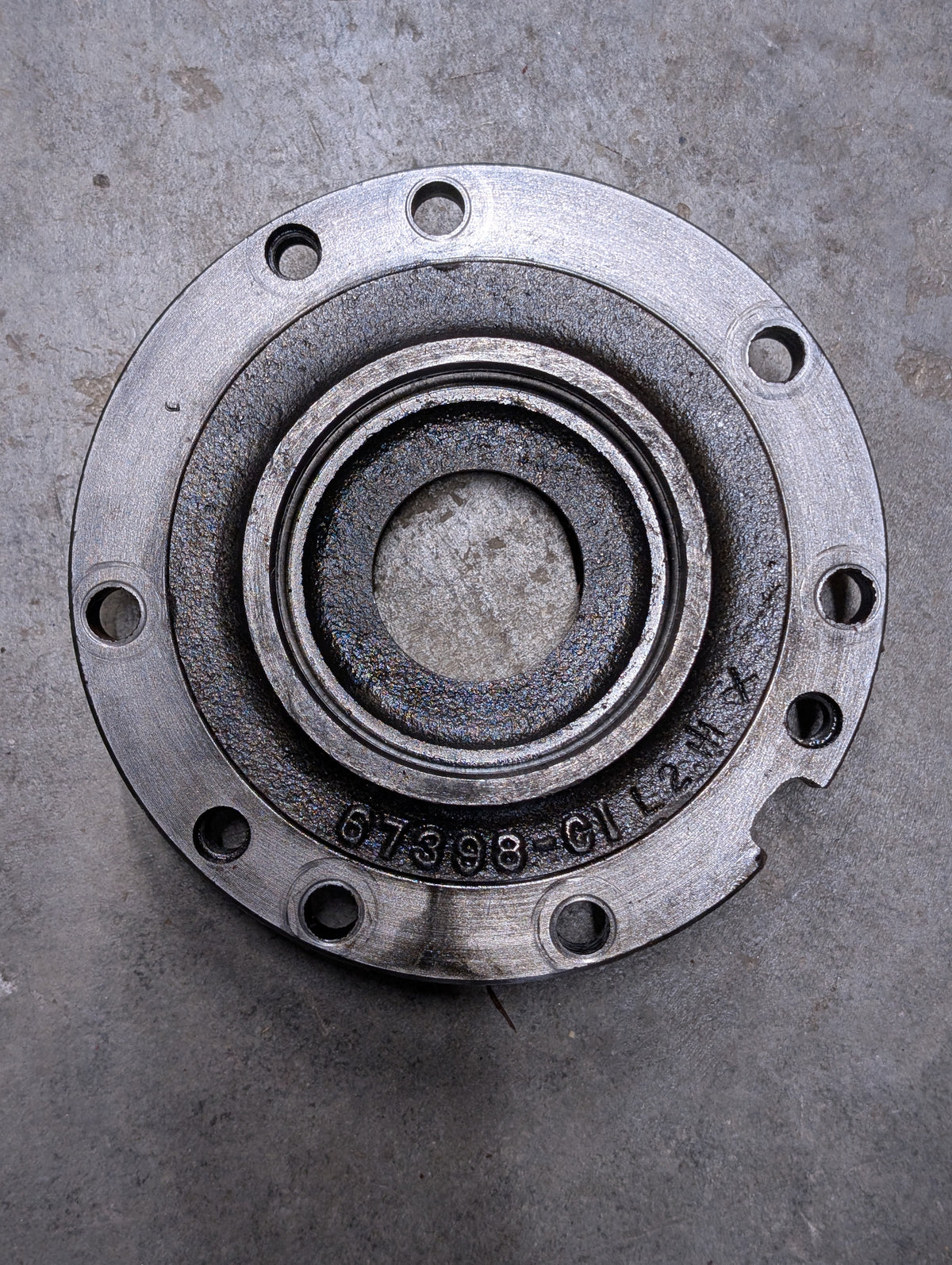 Left Differential Bearing Retainer IH International 67398C1 USED